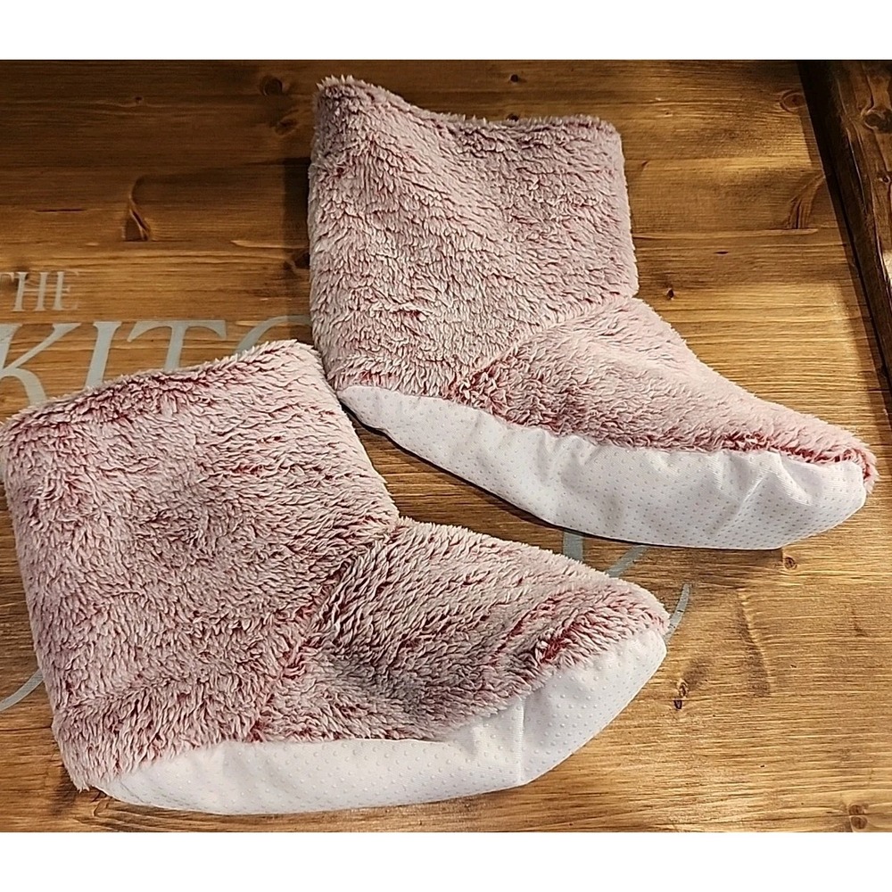 Women's Fuzzy Winter Slippers Booties Bow Accent‎ Non-Slip Warm Fleece Indoor L